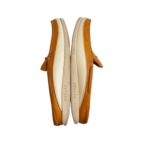 Sebago Docksides Yellow White St. Maartens Casual Slip On Mule Boat Shoes Size 6 - Picture 9 of 12